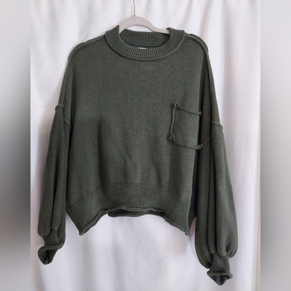 POL Sweaters - POL Dark Green Women's Crew Neck Sweater
